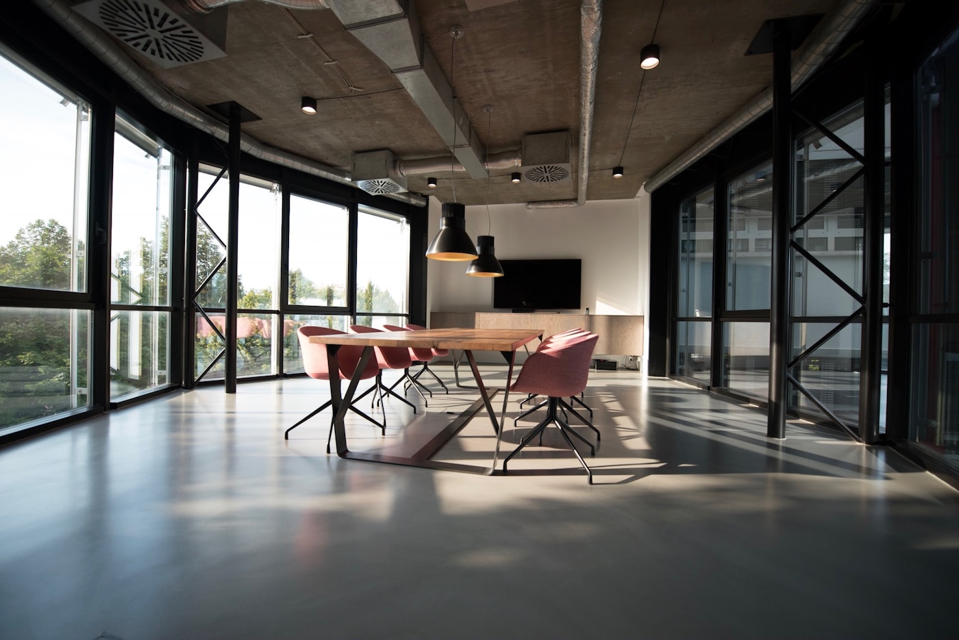 Finance AI Lab reception area with welcoming seating and information displays